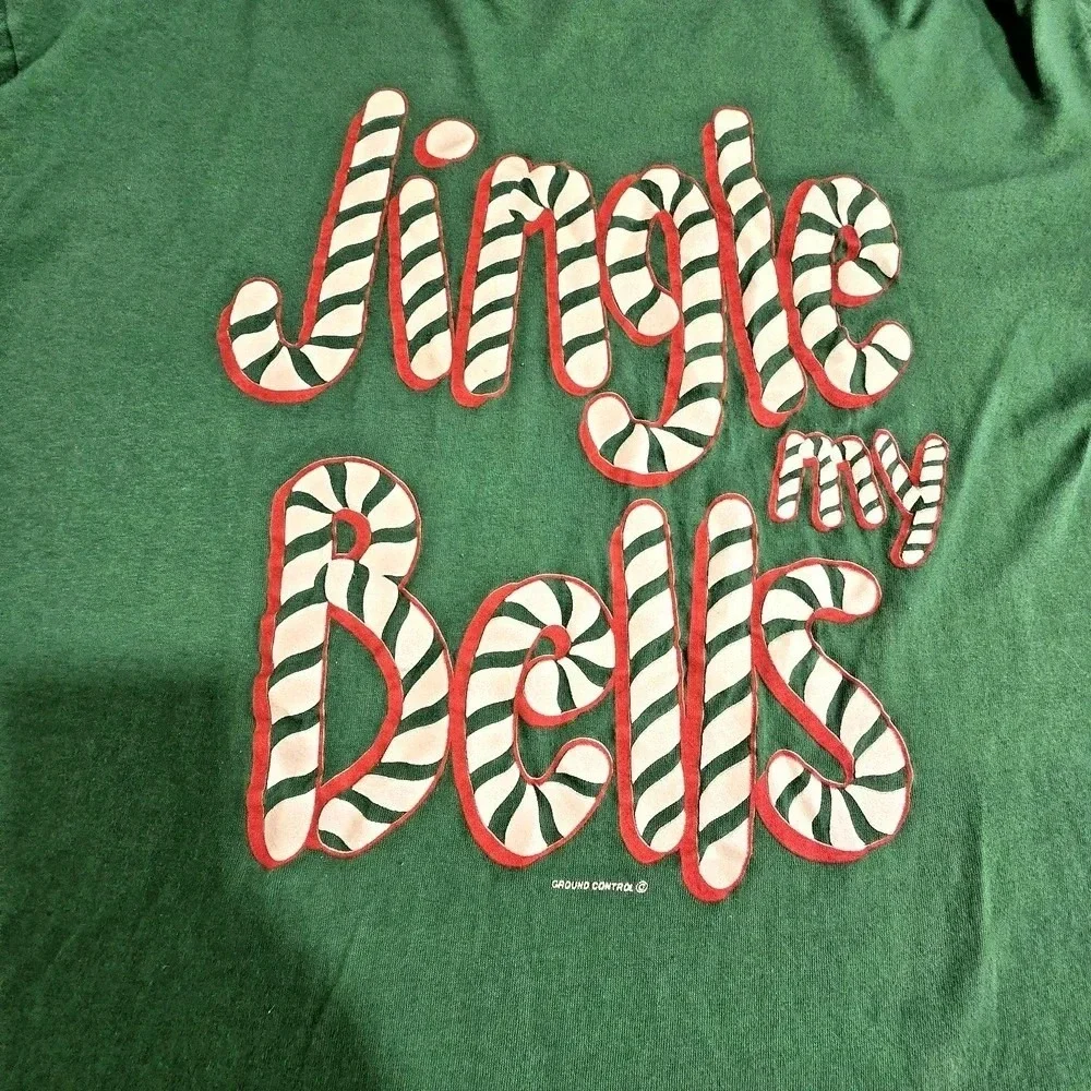 Vintage 1990s Ground Control Jingle My Bells Christmas Single Stitch Shirt Sz XL